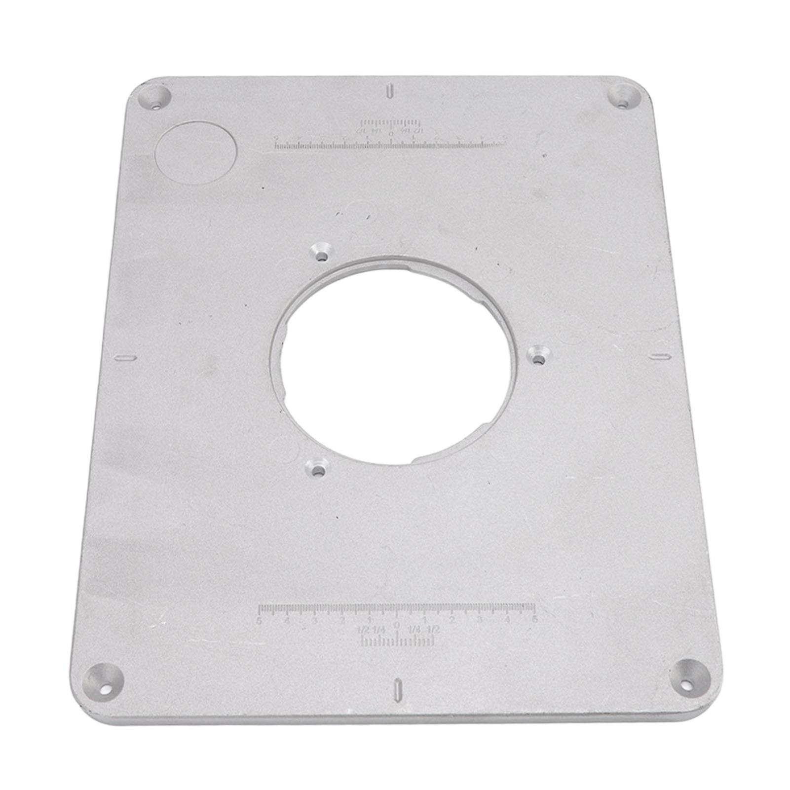 4?1/64 Inch Aluminium Alloy Router Table Insert Plate with Insert Ring Woodworking Trimming Machine Tool for Bosch1617