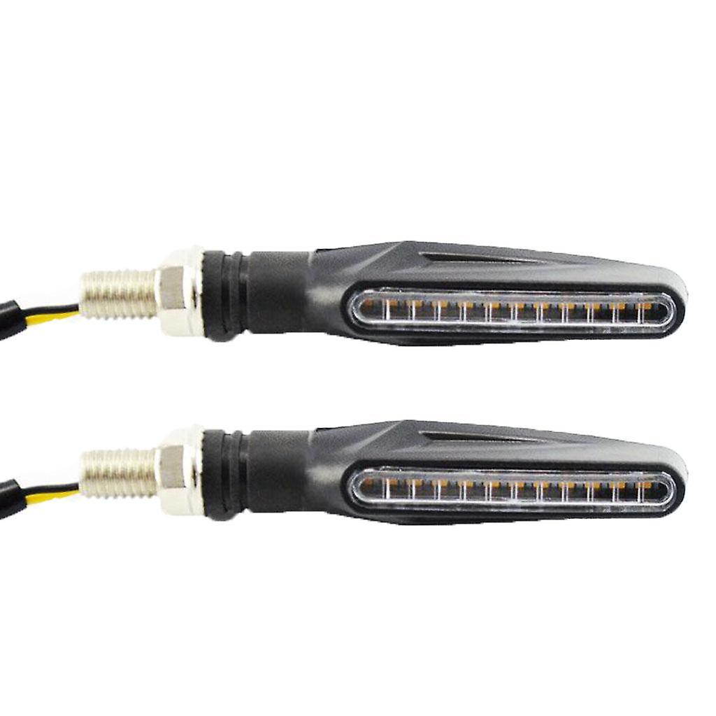 2pcs Universal Flowing Motorcycle LED Turn Signal Indicator Light Lamp 12V