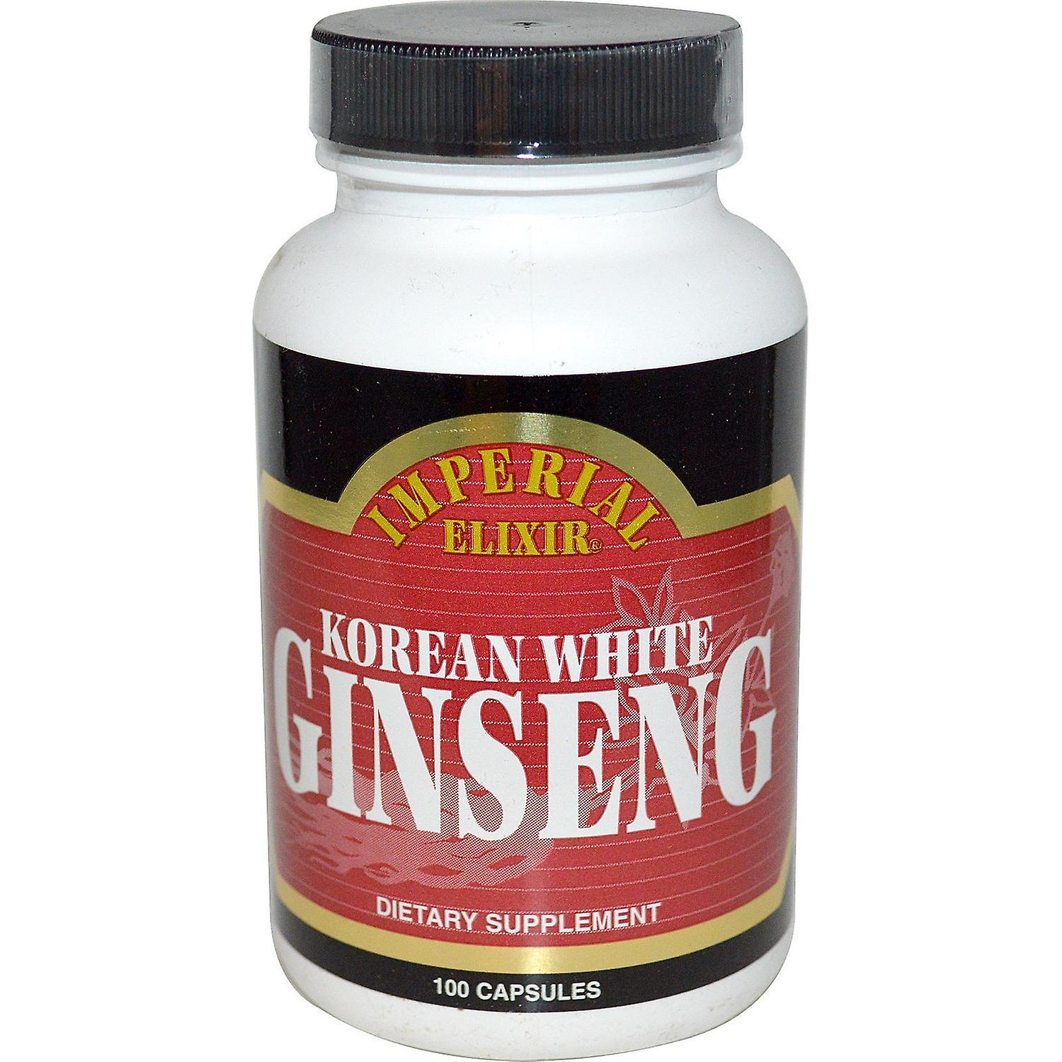 Imperial Elixir, Korean White Ginseng, 100 Capsules