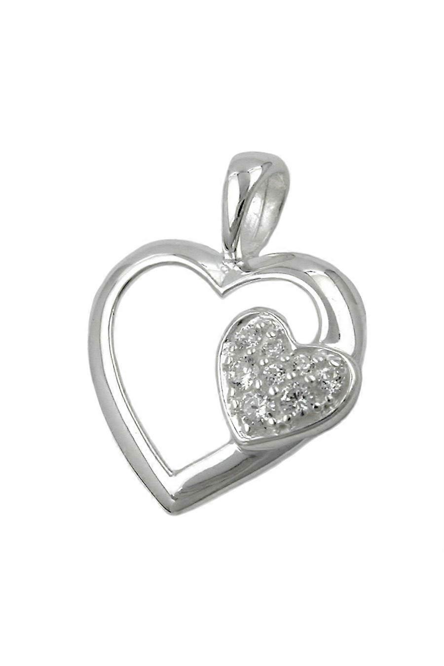 Pendant Heart With Zirconia Silver 925 - Gl91131