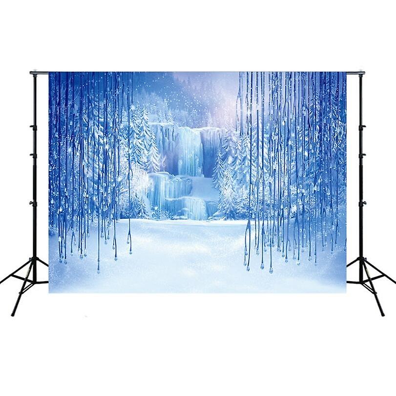 2.1m x 1.5m Frozen Party Setting Snow Photo Cloth Background Frozen