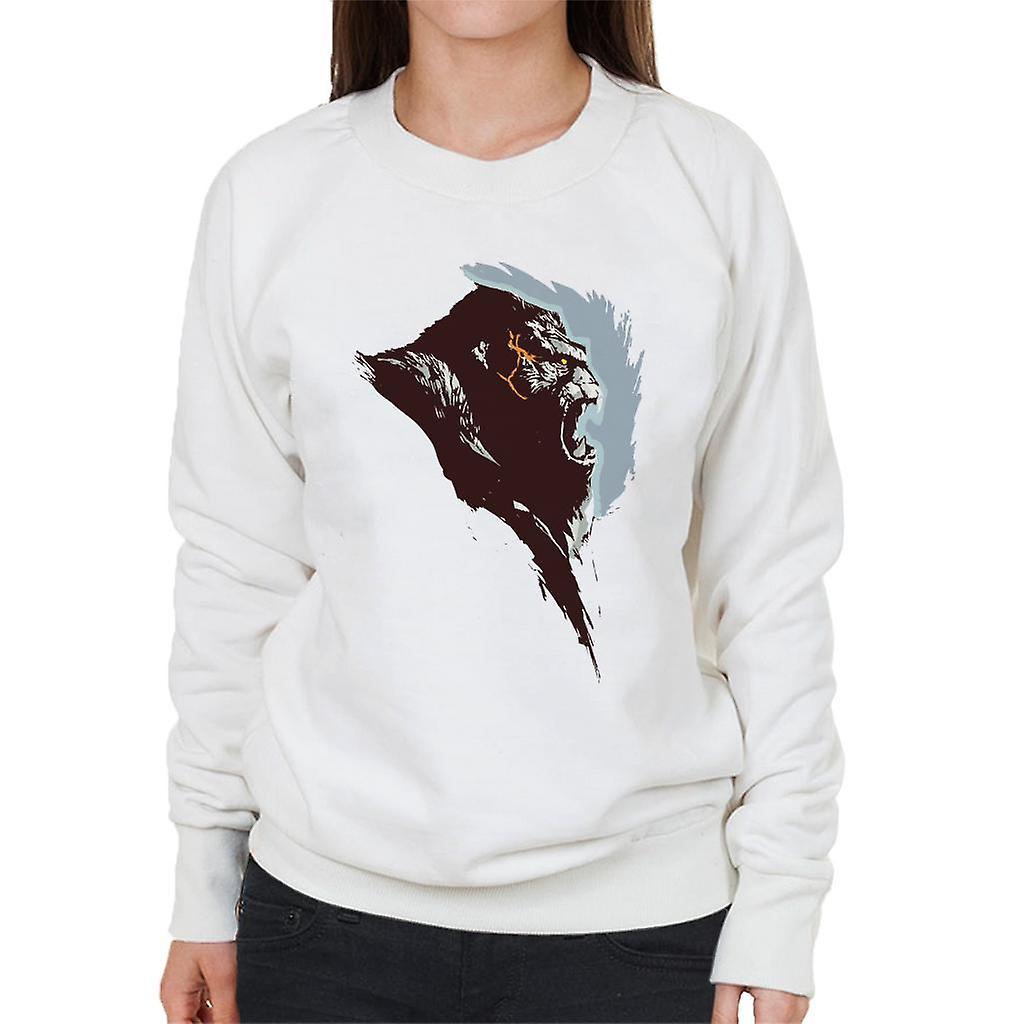 King Kong Rage Side View Brush Stroke Women's Sweatshirt