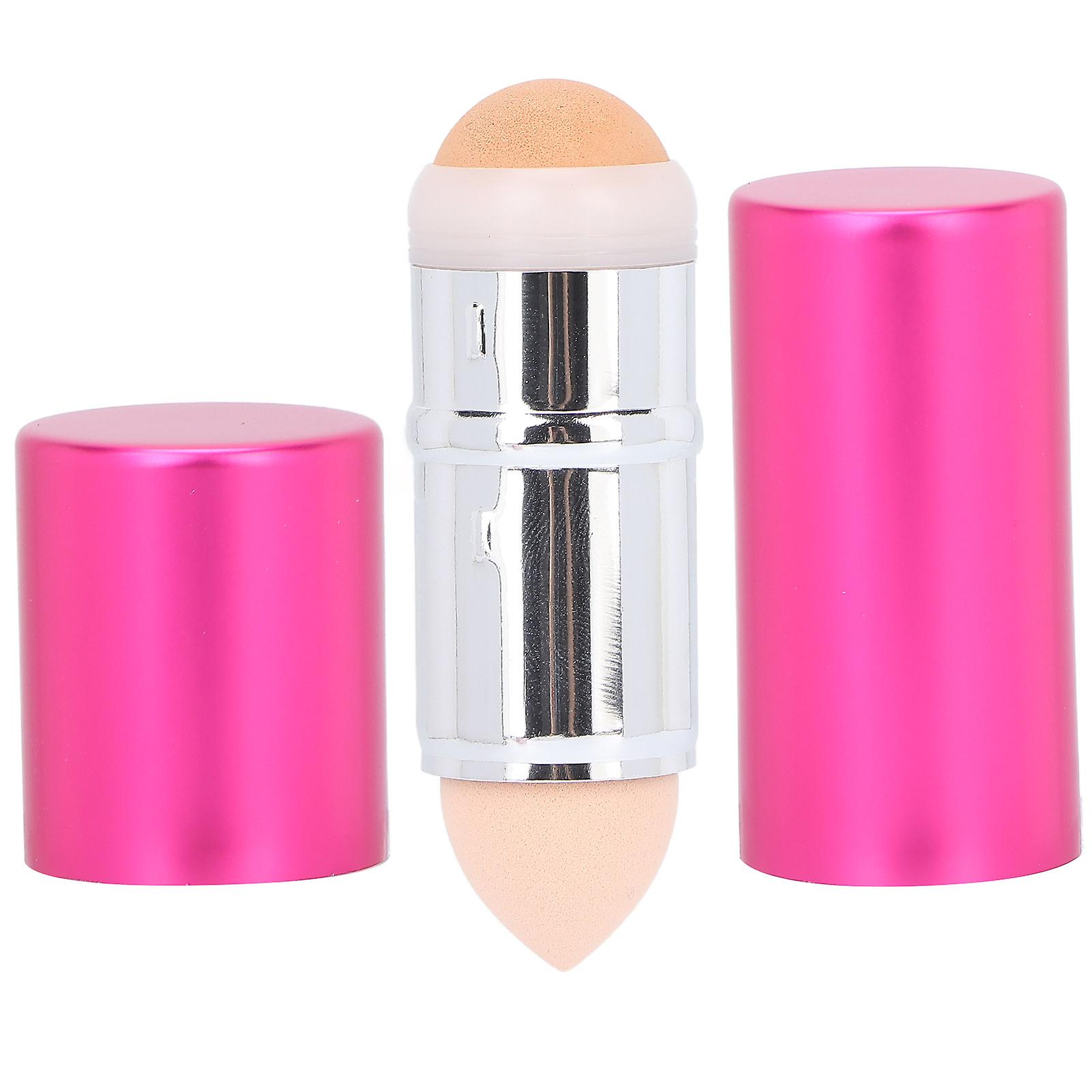 Volcanic Stone Facial Cleansing Roller, Mini Oil Absorbing Roller for Skin Care, Makeup and Face Massage, Rose Red