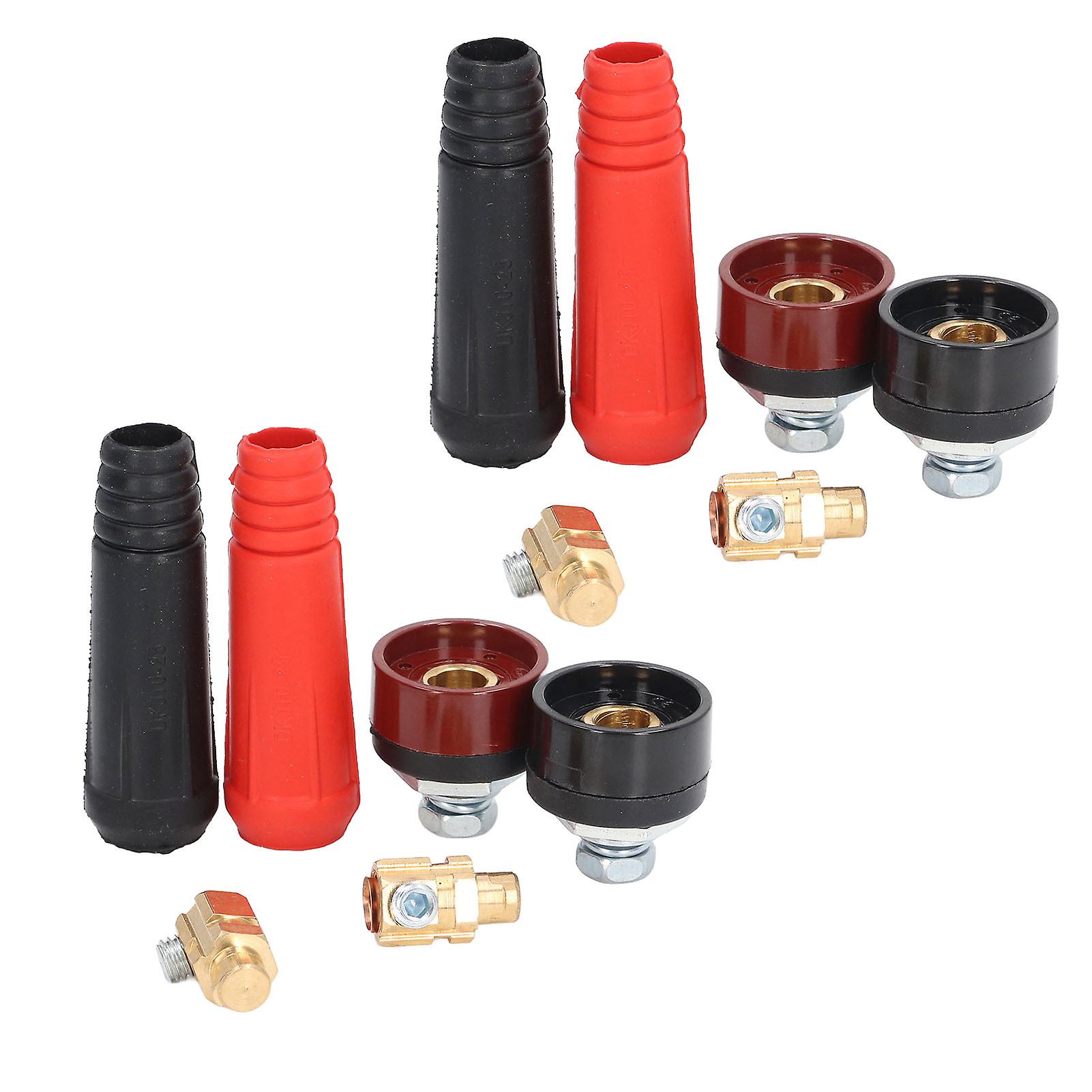 12Pcs Welding Cable Panel Connector Quick Fitting Plug Socket Set Kit for Power Supply 