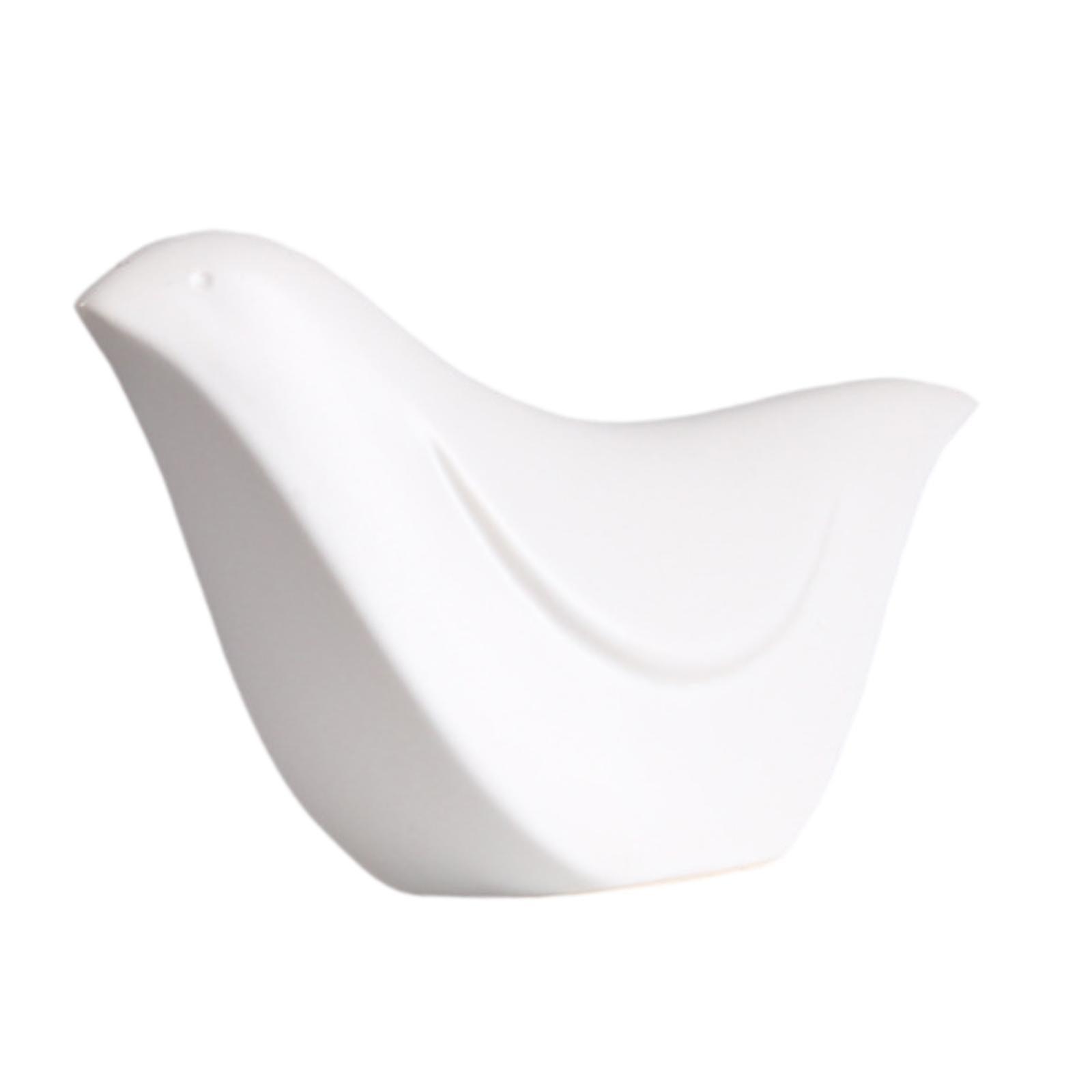 Porcelain Abstract Bird Sculpture Statue Table Centerpiece for Bedside Table White 17x5.5x10cm