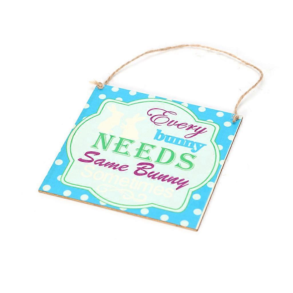 木製ハッピーイースターペンダントデコレーションハンギングプラークサインボードドアオーナメントウサギバニーエッグキッズギフト