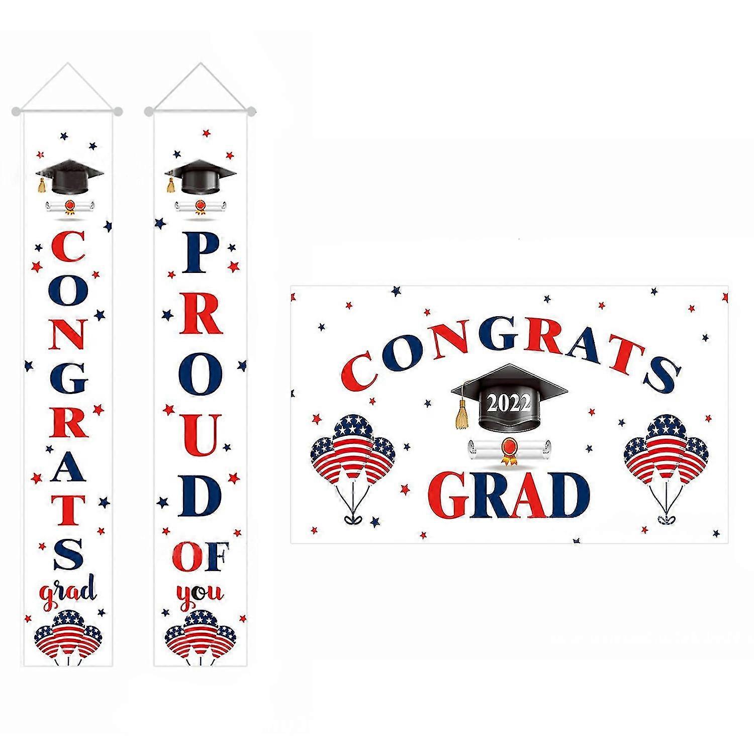 Balloon Kits Graduation Party Supplies Congrats Grad Hanging Flags Set
