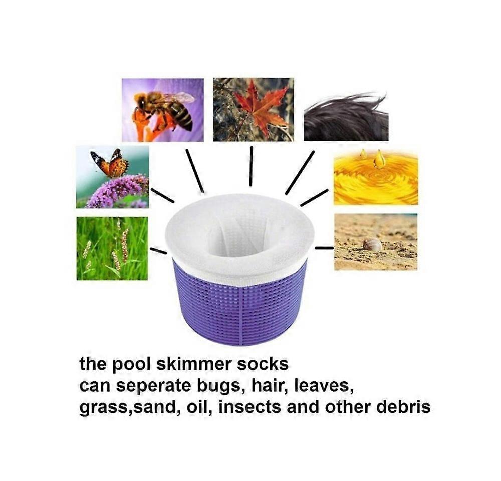 Pool skimmer filter water purifier impurities microporous filter filter bag 20 packed with white pool socks