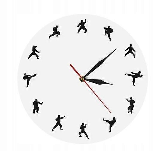 Sports Wall Clock Straps Karate Decor