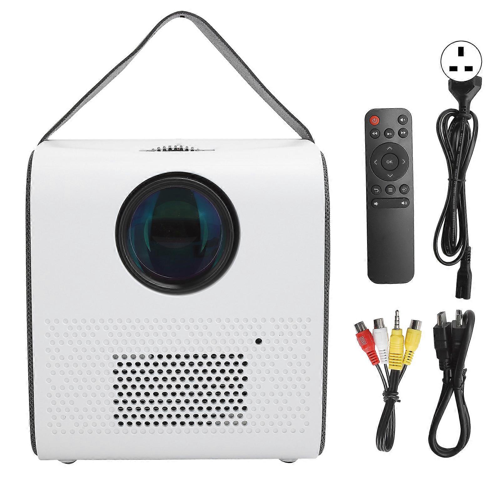 Hd 1080p Portable Projector With Bluetooth Speaker And Screen Function For Home Office 100240vsame Screen Uk Plug