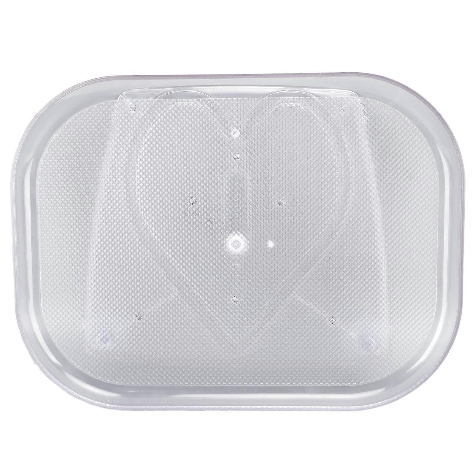 Refrigerator Turntable Organizer Transparent Rectangular Countertop Condiment Storage Rack for Household Kitchen Big Size