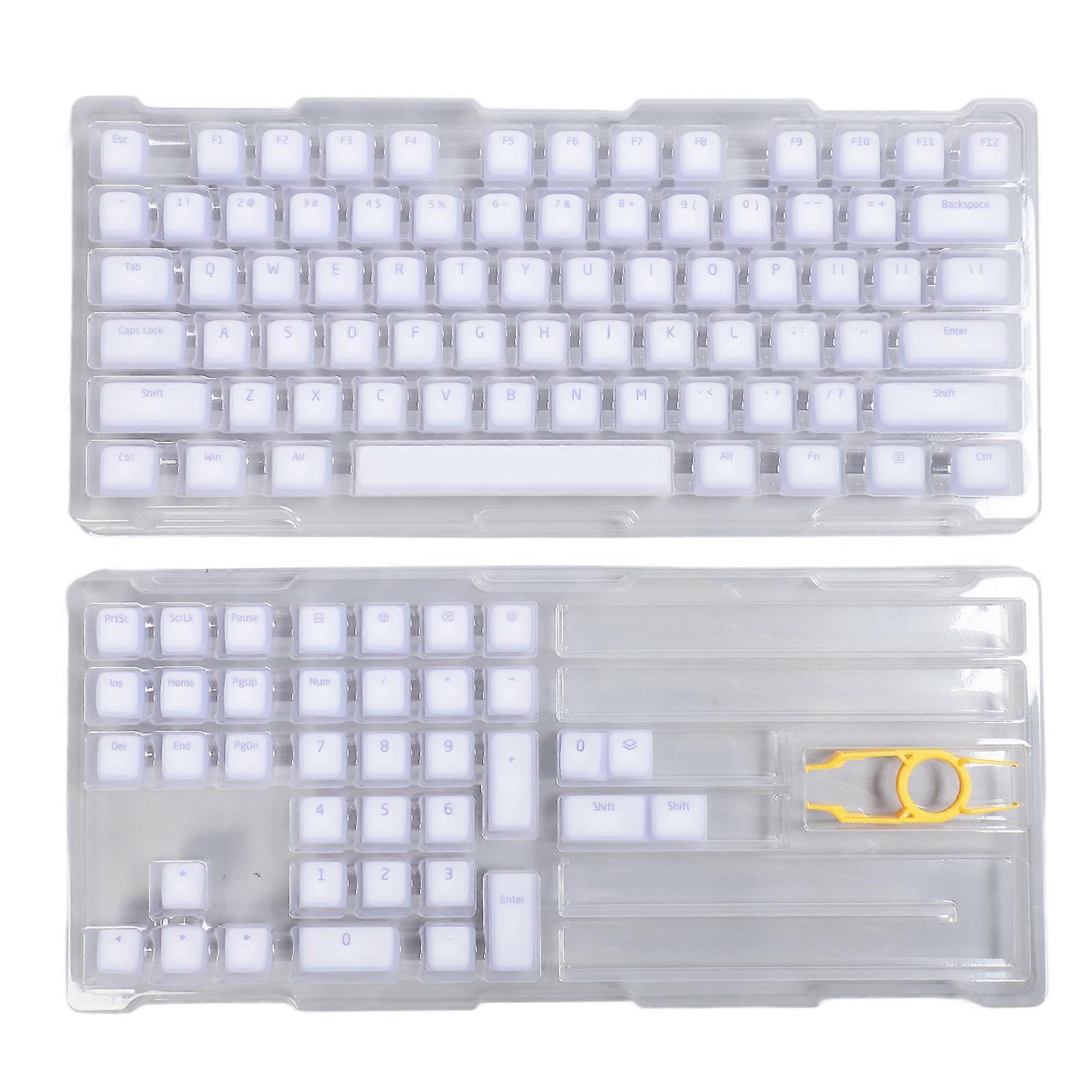 113 Keys PBT Keycaps Professional DIY Original Height Mute Mechanical Keyboard Keycaps for 61 64 68 72 82 84 87 104 108 Keys Mechanical Keyboard Periw