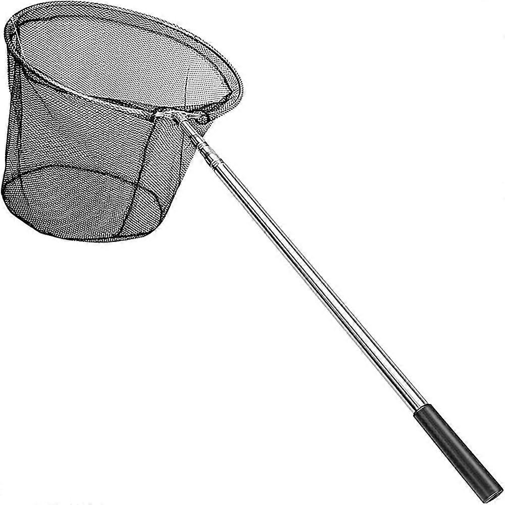 Osportfun landing net, fishing net, telescopic landing net, 180 cm, fishing landing net with foldable fishing net, reusable nylon braid, fishing acces