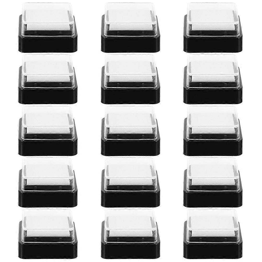 15pcs Stamp Ink Pads Blank DIY Ink Pads Fingerprints Handprints Square Ink Pads