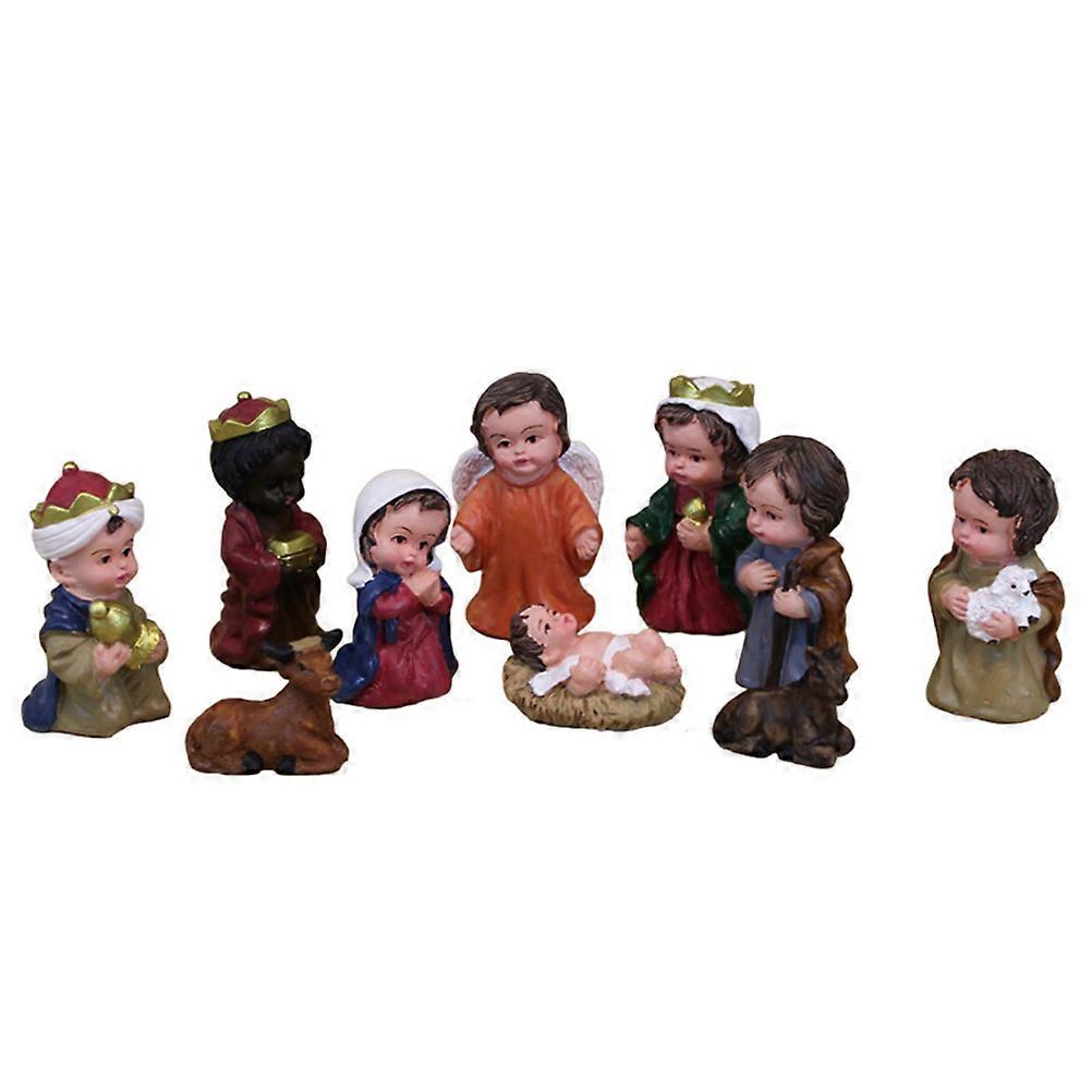1 Set Nativity Themed Resin Adornments Resin Nativity Figurine Ornaments