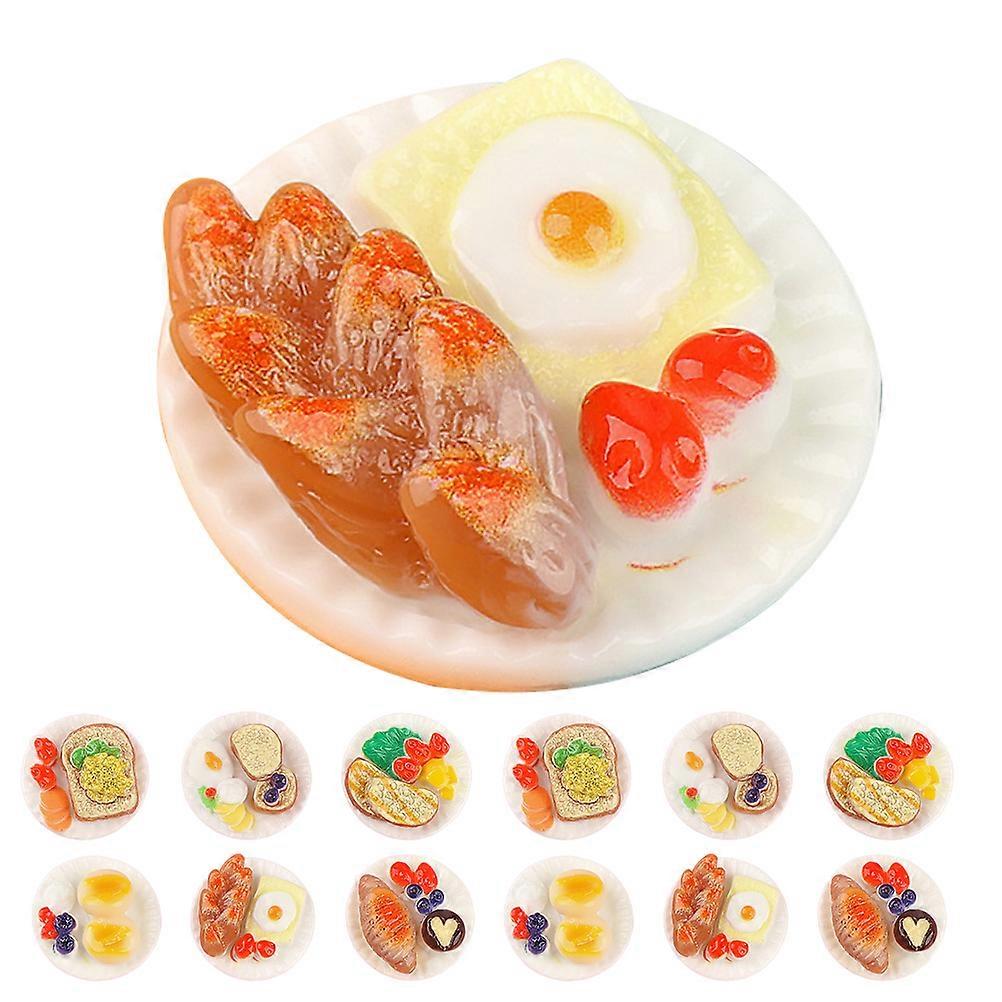 18pcs Mini Snack Models Miniature Food Models Simulation Food Ornaments Miniature Food Mixed Style