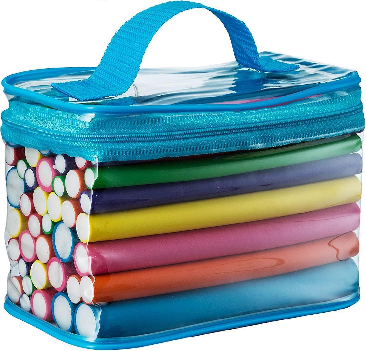 42 Pack Twist-Flex Rods 7 Sizes Flexible Curl Sponge Hair Roller Set