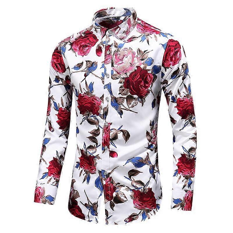 Camicia floreale manica lunga da uomo