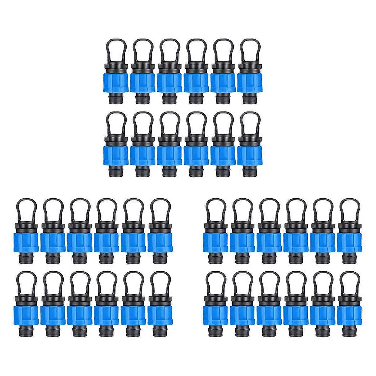36 Pcs Drip Irrigation Tubing End Cap Plug 1/2 Inch Universal End Cap Fitting, Compatible with 16-1