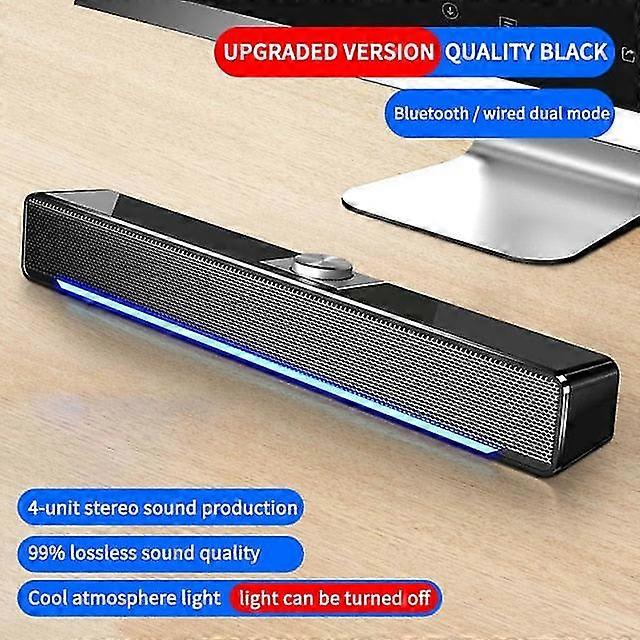 Bluetooth speaker led sound bar computer speakers aux wired wireless