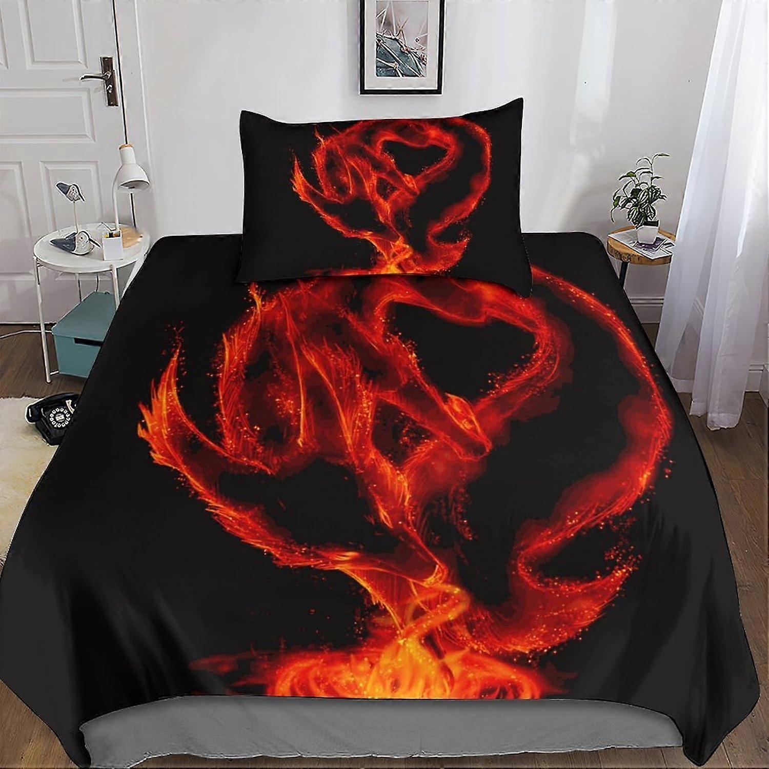 Animal Duvet Cover Bedding Set,Bedding Set with Pillowcases,Fox Microfiber Duvet Cover Sets,Piece Pattern with Zipper Closure  135*200 CM