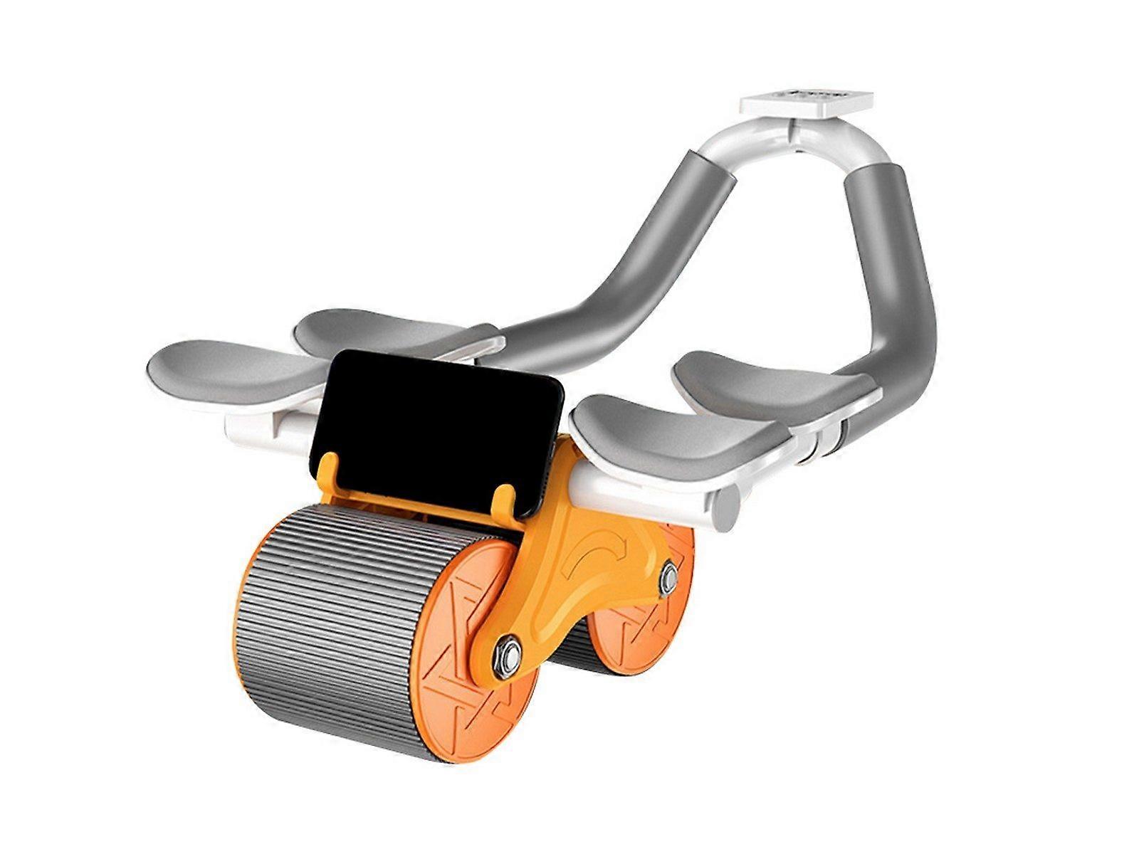 Automatic Rebound Abdominal Wheel Ab Exercise Roller with 4 Elbow Supports