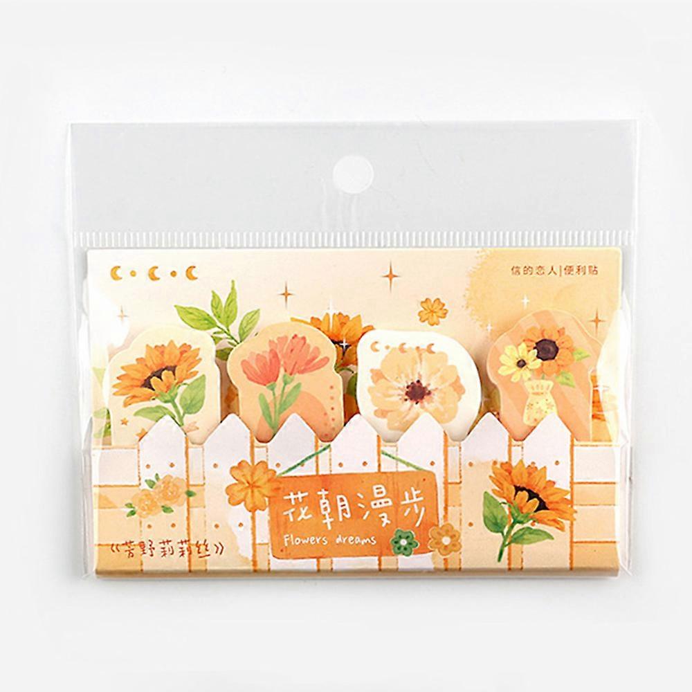 Cartoon Flower Pattern Notepad Bright Color and Clear Printing Notepad for Primary and Secondary School Students