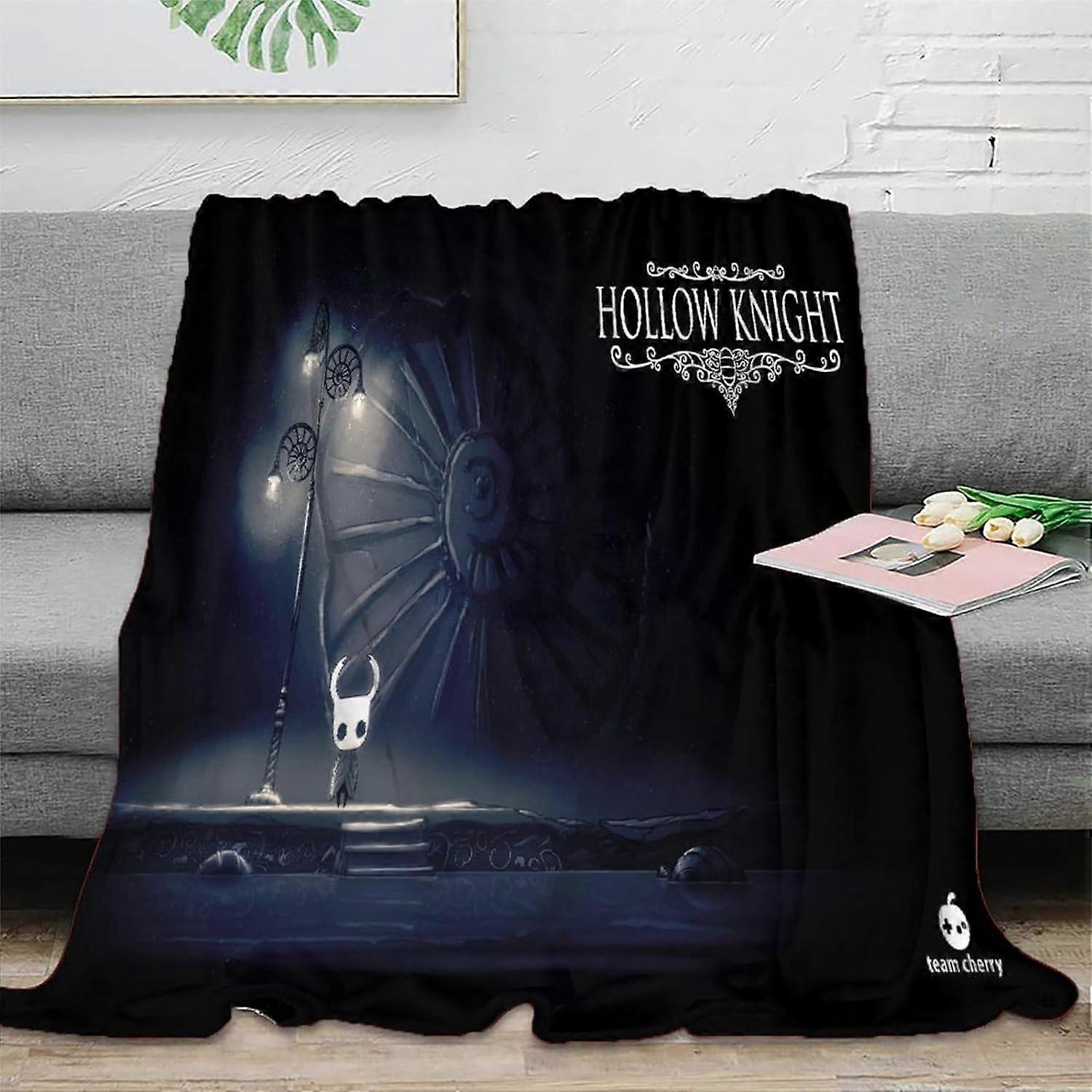 3D The Hollow Knight Patterns Filt Mjuk Flanellfilt Varm Lättvikt TV Kasta Filt Hela säsongen Plyschfiltar Sängfilt för barn Flickor Pojkar