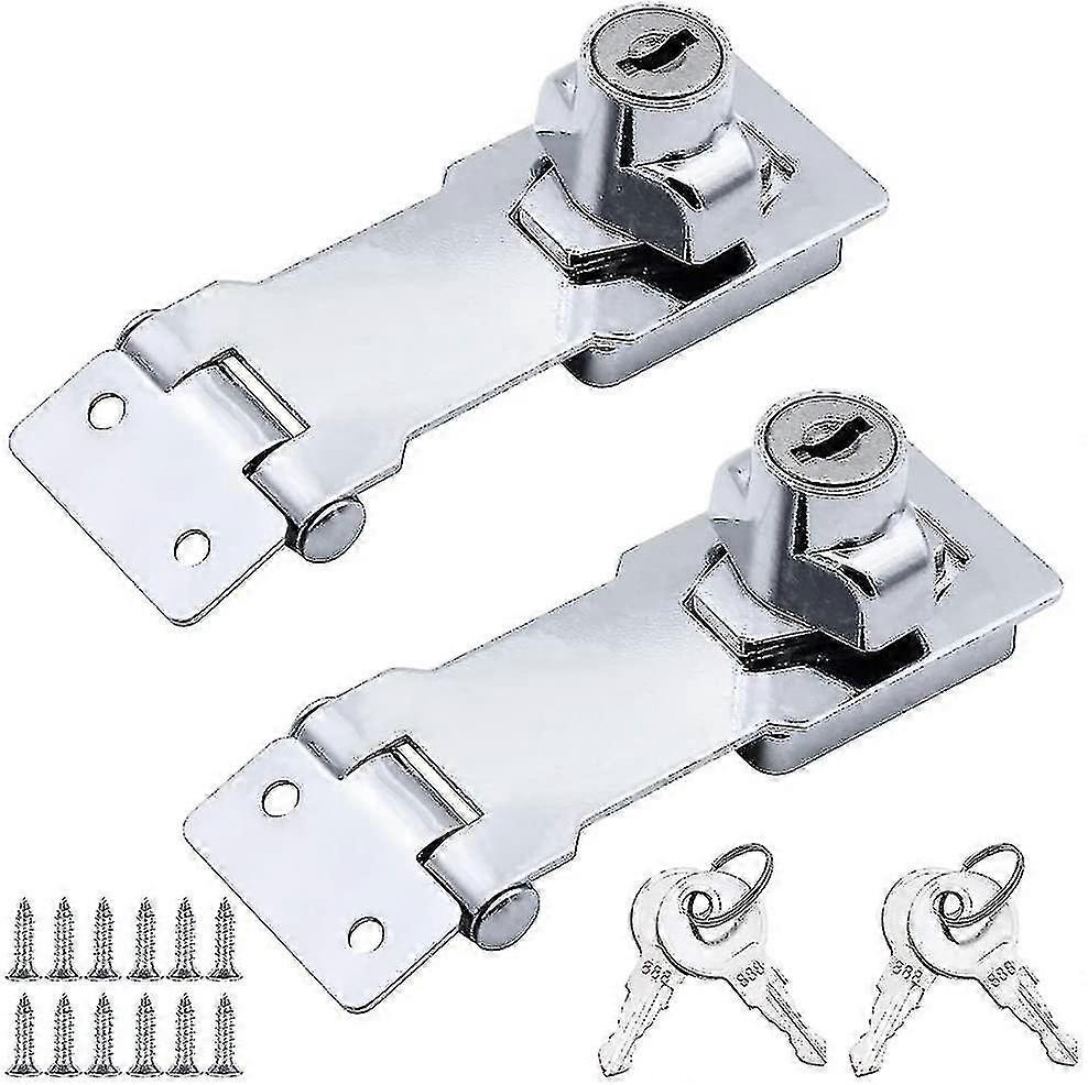Pack Of 2 Heavy-duty 3 In Security Lock Closures Door Lock Cabinets Boxes