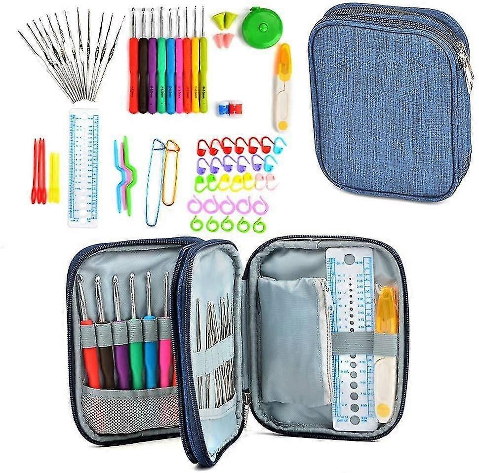 Crochet Kits Crochet Soft Handle Knitting Tool Accessories 72 Pcs