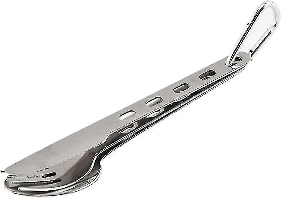 Titanium Cutlery Set Ultra Lightweight Knife Fork Spoon For Home Use Travel Camping Picnic Cutlery Set Silver(3pcs)