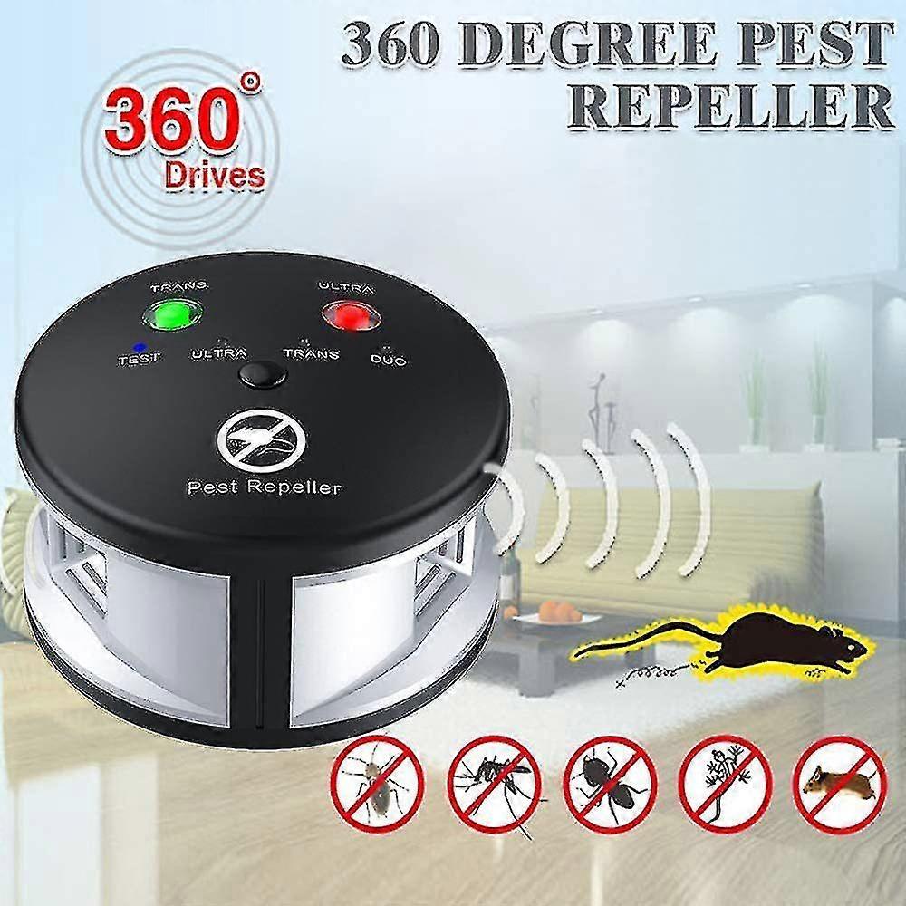Ultrasonic Mouse Repeller Plug In, 4 In 1 Pest Repeller, Powerful Spider Repellent Plug In, 360 Rat Rodent Repellent Ultrasonic For Home, Ideal For Mi