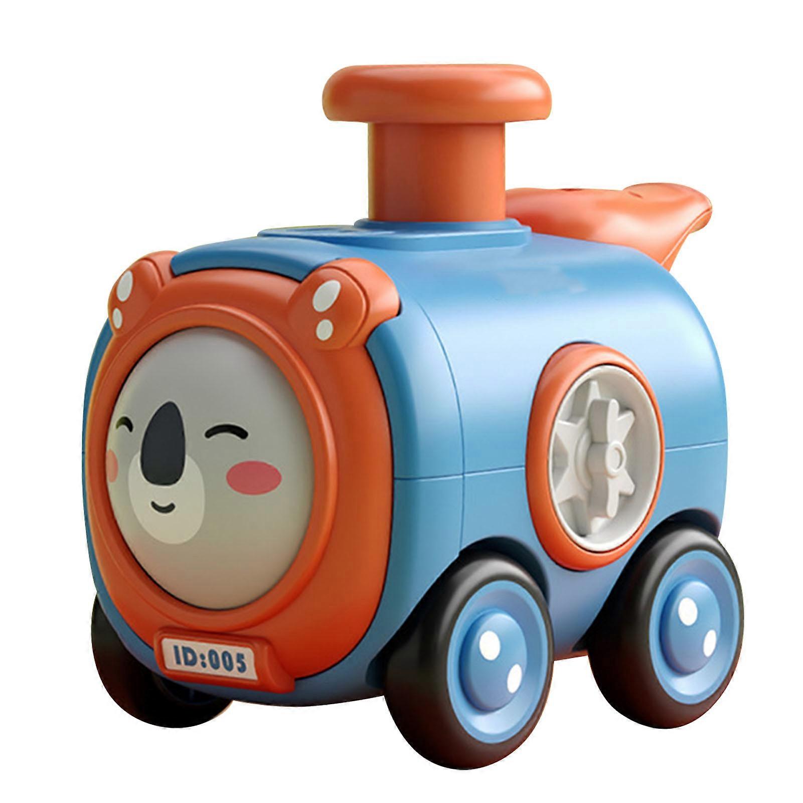 Inertia Train Toy Press Face Changing with Whistle Cartoon Crash Resistant Interaction Toy Train Model Type 3