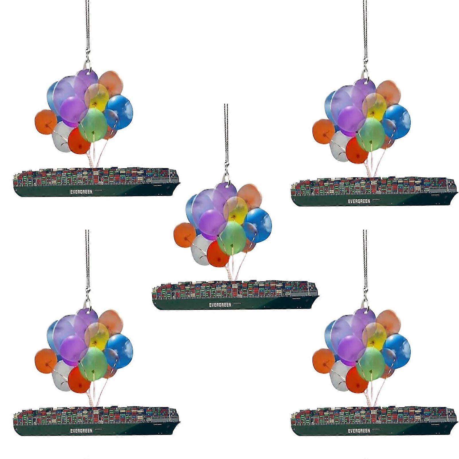 ユーオーネ ホーム スエズ カナル キーチェーン - バルーン 船を離陸 オーナメントをぶら下げる