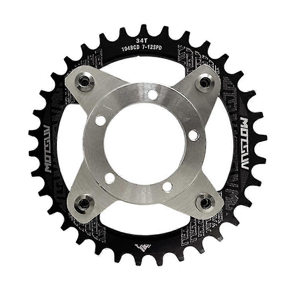 E-bike Crankset 104bcd 34t Chainring Adapter Kit For Mid Drive Motor Bbs01 Bbs02 Bicycle Conversio