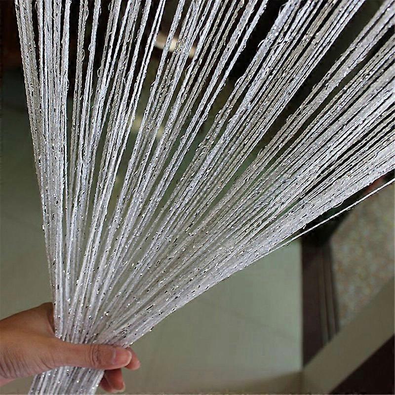 Beaded Flash Tassel Shiny String Curtain Door Room Window Divider Home Decor KAESI