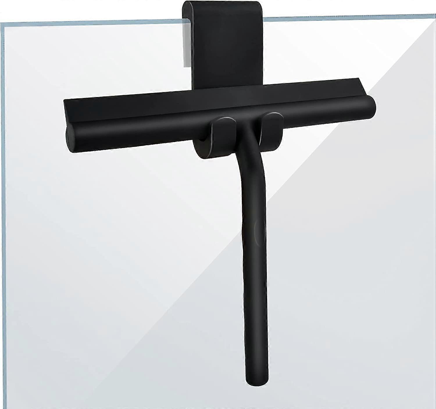 Shower Squeegee,with Hanging Hook,Black