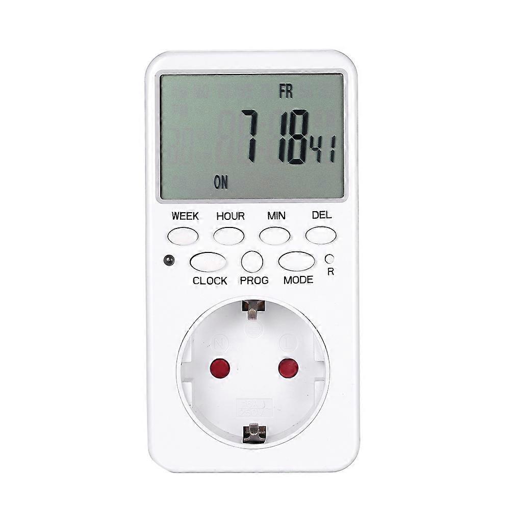 Digital Timer Switch Socket LCD Display Plug-in Programmable Time Switch Energy Saving Intelligent Electronic Timing Socket
