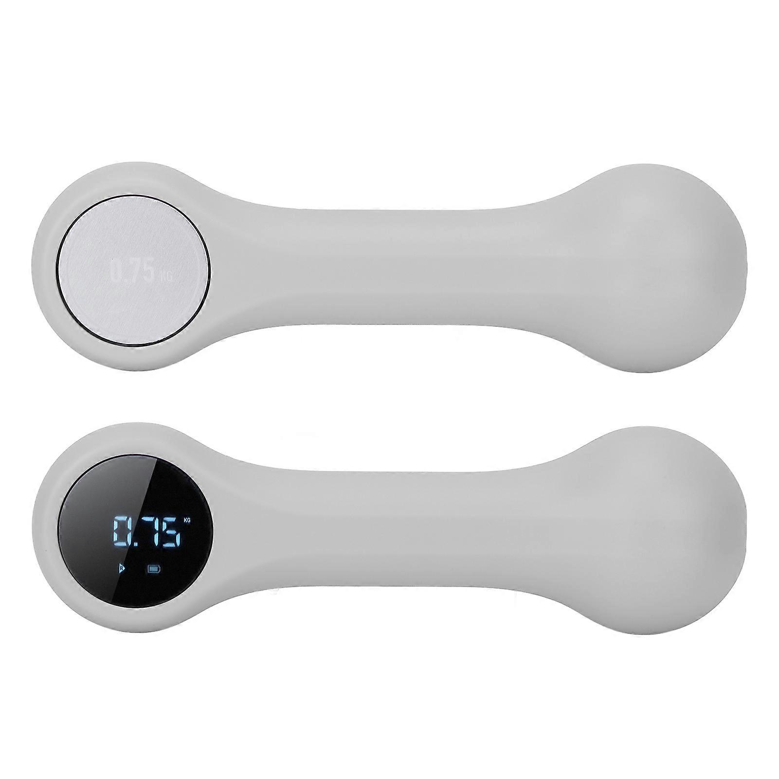 Rechargeable Smart Dumbbell Weight Loss Fitness Dumbbell Women Dumbbell with Phone App Courses 0.75kgGrey