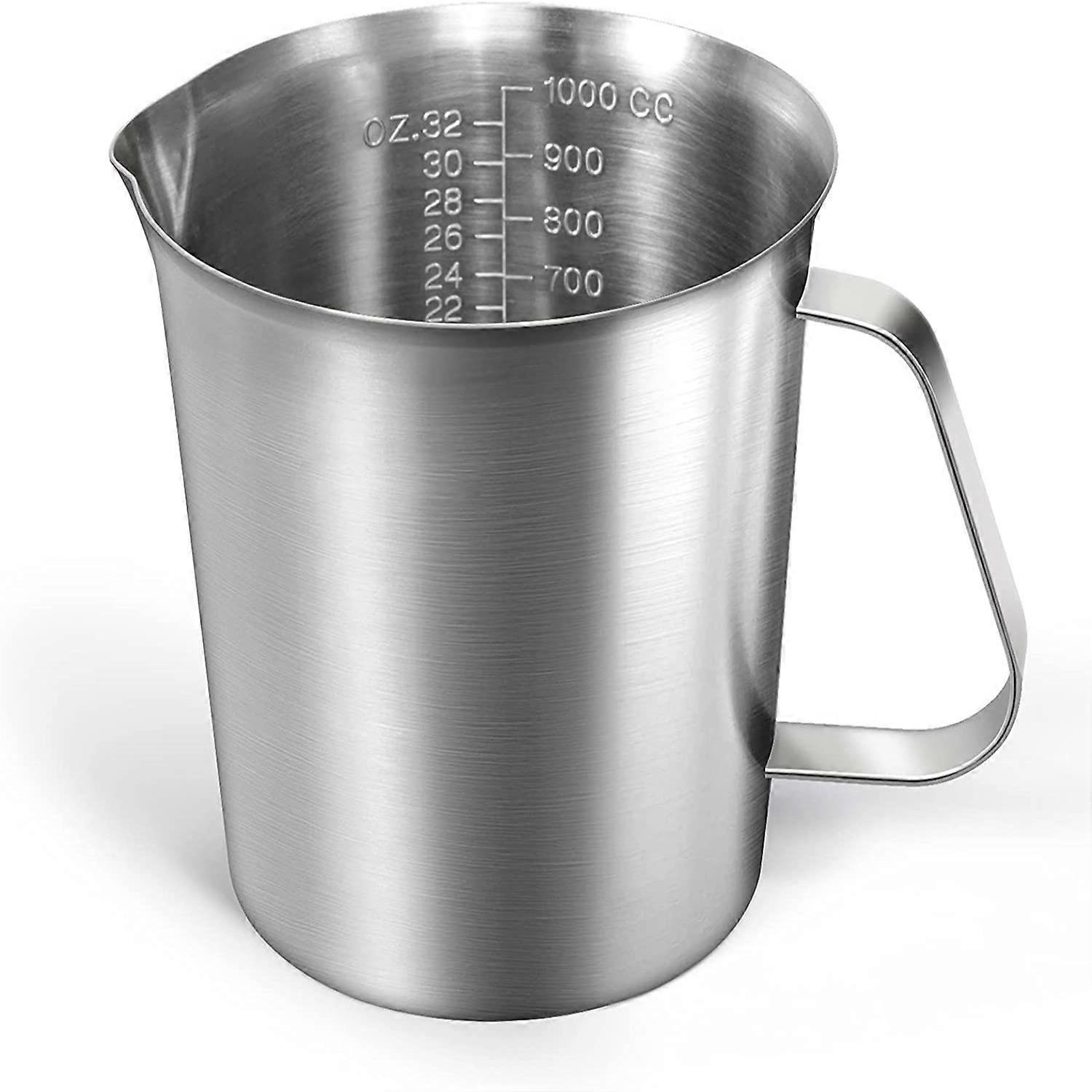 Measuring cup stainless steel, inside scale wire handle 1000 ML