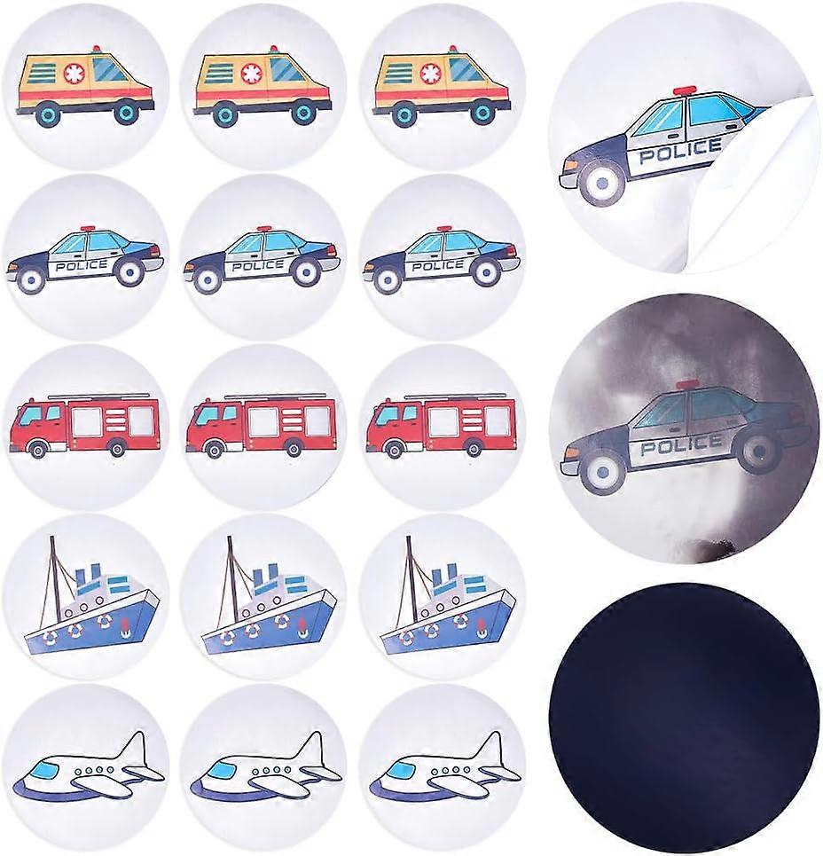 25Pcs Potty Training Seat Magic Sticker Car Vehicle Potty Targets Toilet Color Changing Sticker Round PVC Reusable for Kid Baby Pee Training