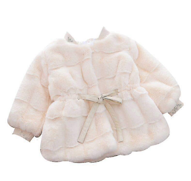 בנות מעיל פרווה Faux פרווה מעילי חורף פעוטות הלבשה תחתונה ילדים מעיל יתר