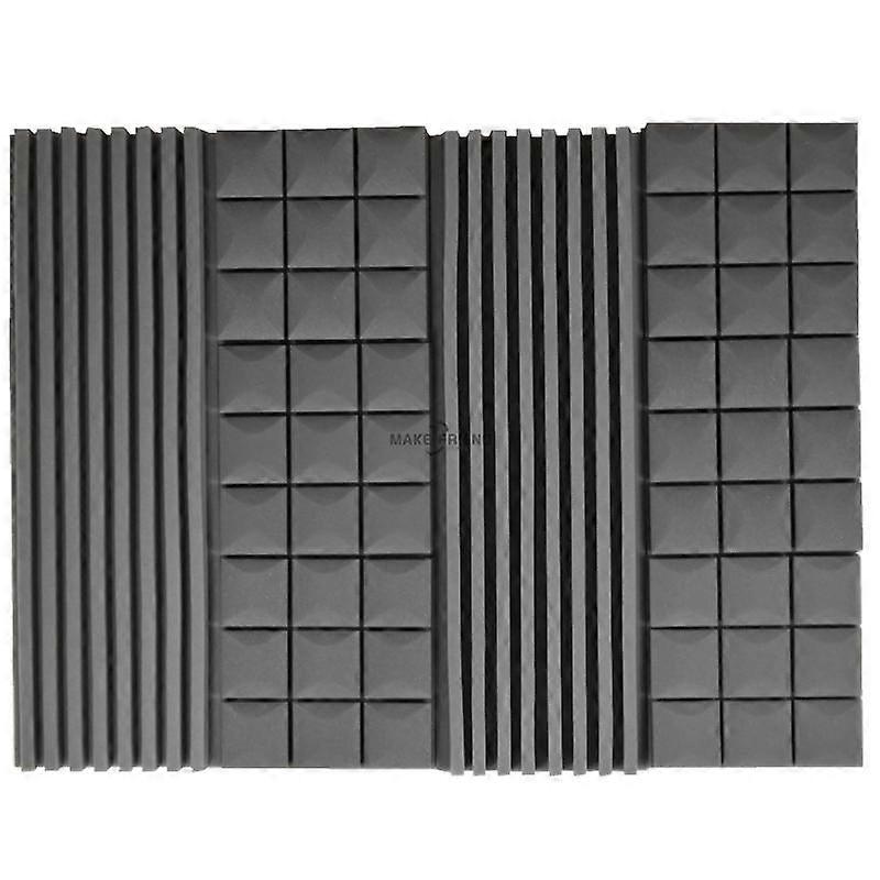 12Pcs 30x30x5cm Studio Acoustic Foam Sound Insulation Treatment Panels Foam