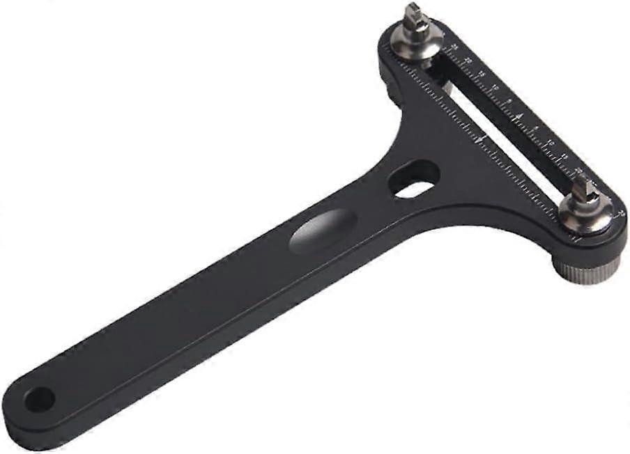 WJTG  Case Opener, Adjustable T-Shaped Watch Repair Tool, Black Two-Prong Watch with Scale, Opener, WatchJ