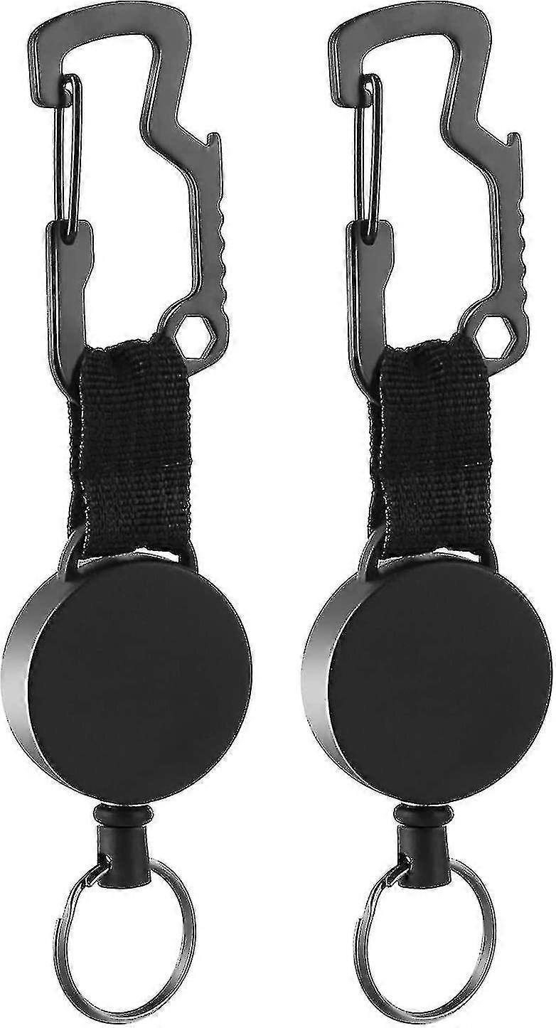 Retractable Keyring Heavy Duty Extendable Lanyard With Belt Clip