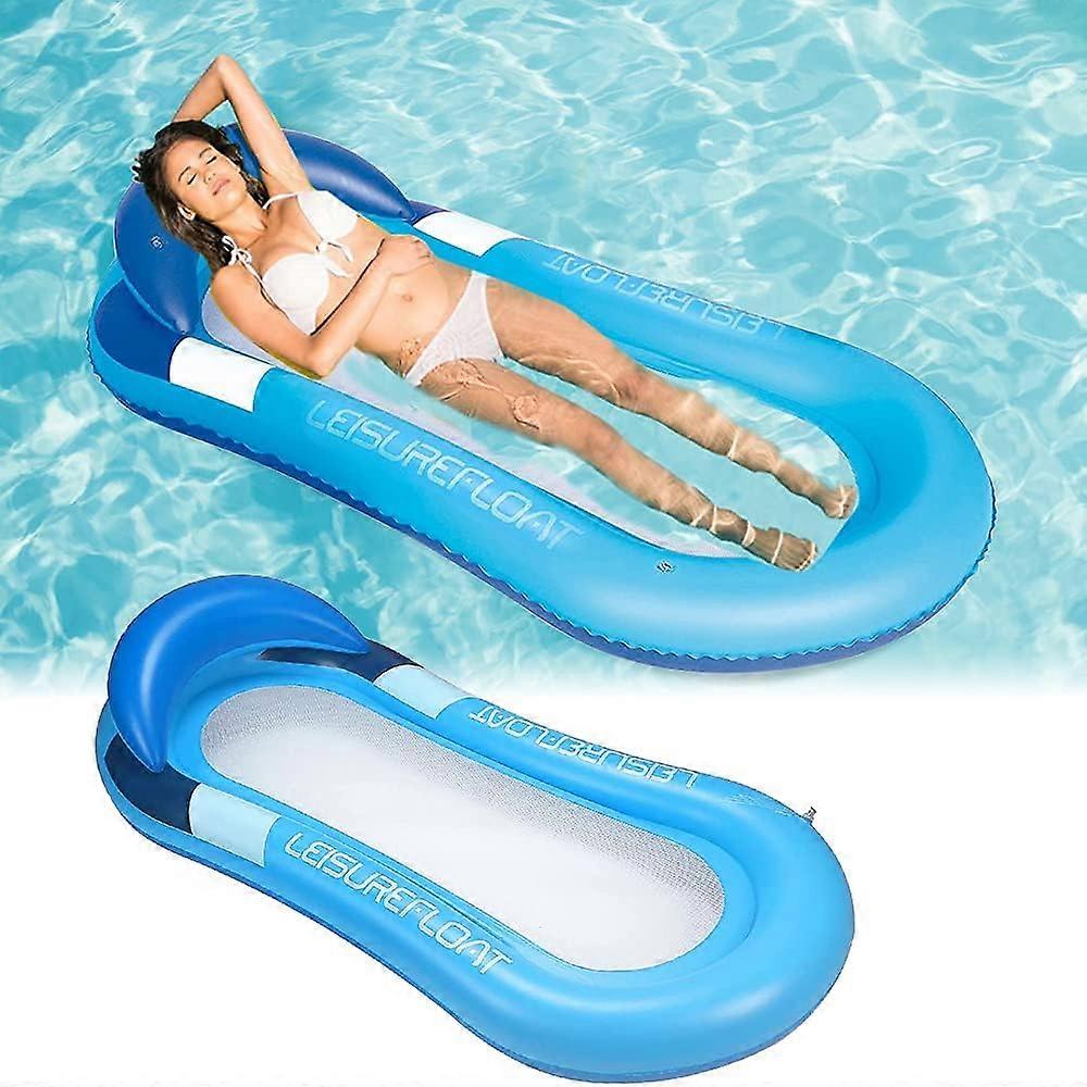 Pool Floats Inflatable, Inflatable Pool Lounger, Water Floating Hammock, Summer Outdoor Inflatable Beach Rafts, Floating Loungers Hammock, for Adult C