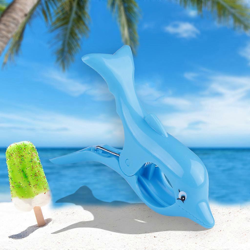 Plastic Simulation Animal Drying Clip 2(Blue Dolphin)