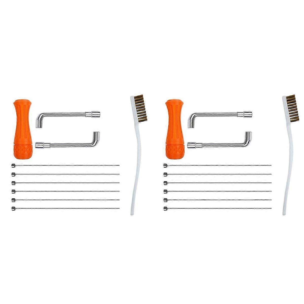 2 Sets of 3D Printer Nozzle Cleaning Kit for M6 M7 MK8,K1/K1 Max Series Hot End Cleaning Tool for Unclogging Pipes