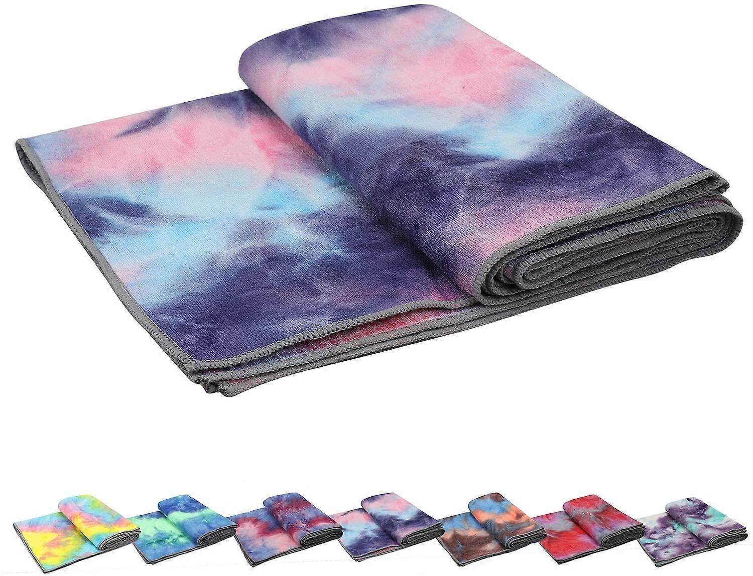 מגבות יוגה, מגבת יוגה חמה מונעת החלקה מרקם וופל ללא החלקה, שמיכת יוגה מיקרופייבר 100% סופגת ללא ריח, 24 אינץ 'x 72 אינץ 'מגבת מחצלת