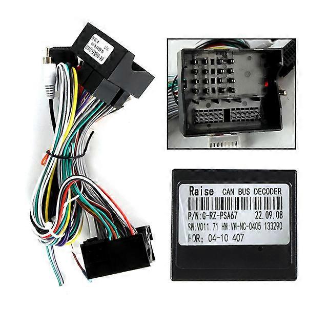 9' ' Fascia adatta per Peugeot 407 1 2004-2011 ABS Stereo Panel Dash Mounting Installation Trim Kit Telaio Cavo di alimentazione a 16 pin Canbus